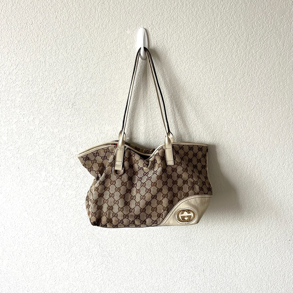 Gucci monogram mini shoulder tote bag